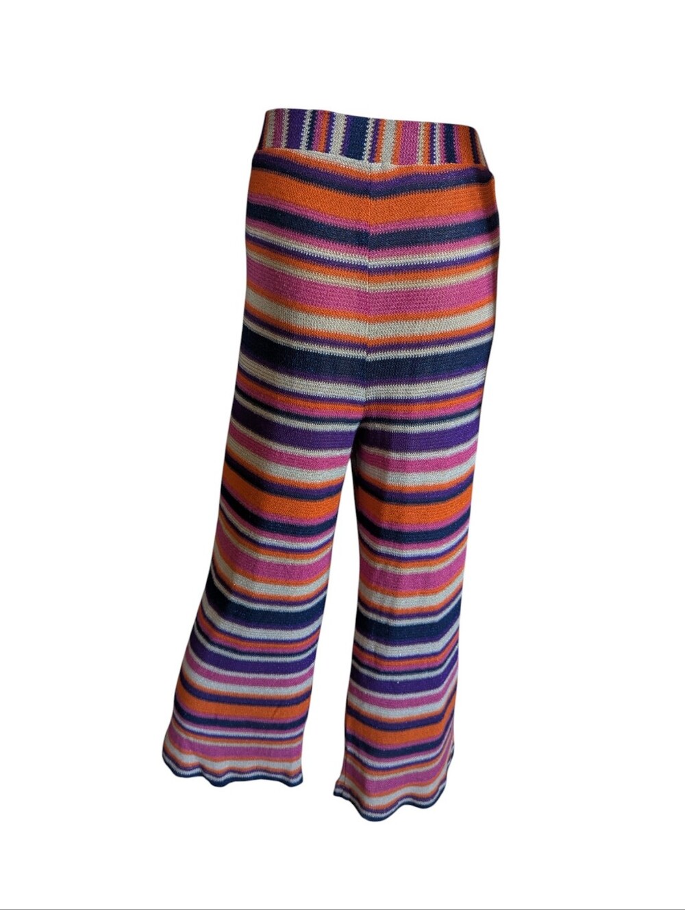 Trina Turk Multi-Color Striped Knit Top with Beige Lining - Picture 8 of 12